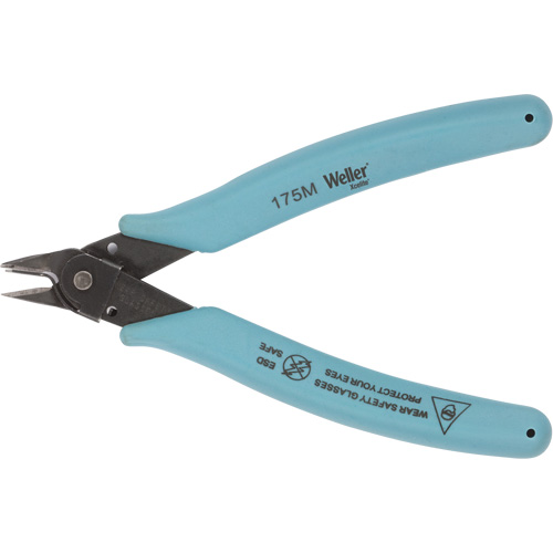 General Purpose Shear Wire Cutters, Overall Length, 4-4/5", Handle Type, Plain