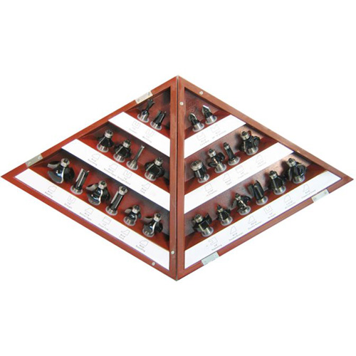 3-Flute Carbide-Tipped Router Bit Sets, No. of Pieces, 24