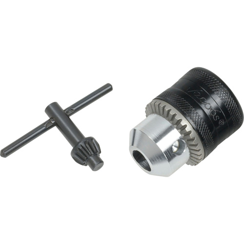 Multi-Craft Drill Chuck, Min. Capacity, 0.062", Max. Capacity, 0.375", Mount Size, 3/8-24, Chuck Type, Keyed