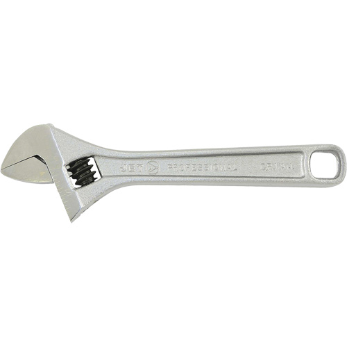 AWP-6 Super Heavy-Duty Professional Adjustable Wrench, Length, 6", Max. Jaw Width, 15/16", Finish, Chrome, Handle Type, Plain