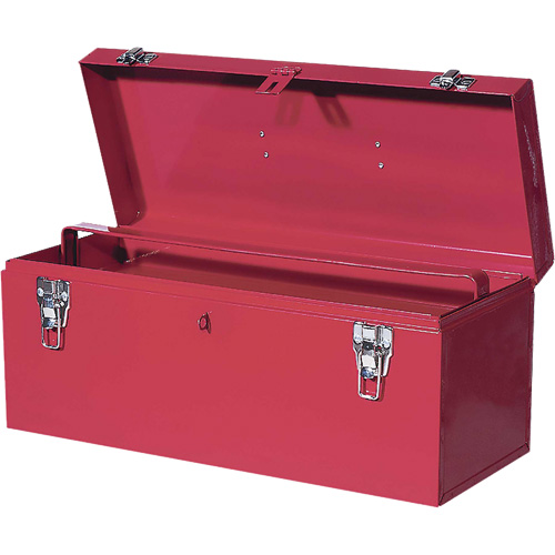 TB21 Steel Hand Tool Box, Overall Depth, 8-3/4", Overall Width, 20", Overall Height, 9-3/8", Colour, Red