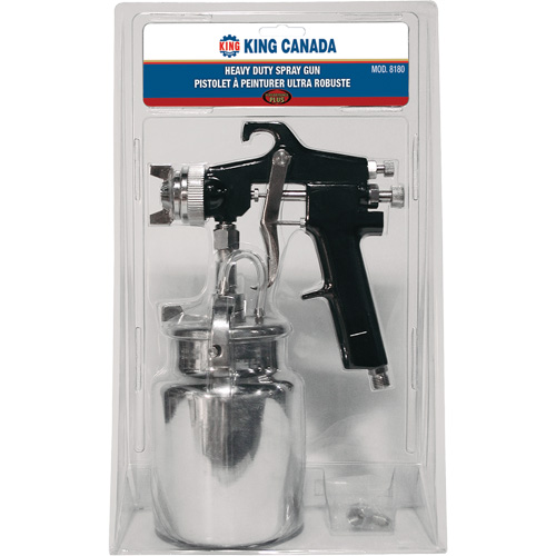 Heavy-Duty Spray Gun, Air Inlet, 1/4" NPT, Air Consumption, 13 CFM, Capacity, 1 L, Feed Type, Siphon