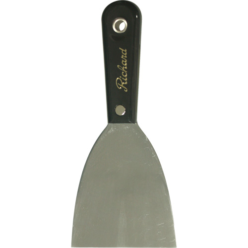 Stiff Putty Knife, Blade Material, High-Carbon Steel, Blade Width, 3-1/2", Blade Length, 3-1/2", Handle Material, Polypropylene