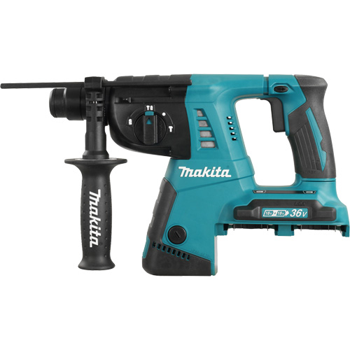 SDS-Plus Cordless Rotary Hammer (Tool Only), Voltage, 18 V, Chuck Size, 1", Battery Type, Lithium-Ion, No Load RPM, 0-1250, Overall Length, 14-3/4", Net Weight, 7.7 lbs.