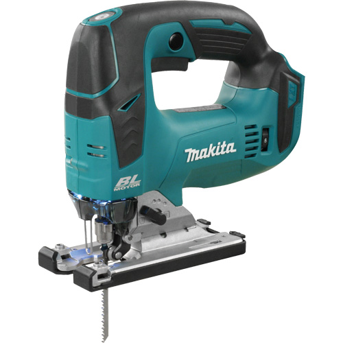 Cordless Jig Saw with Brushless Motor (Tool Only), Voltage, 18 V, Battery Type, Lithium-Ion, Strokes per Minute (SPM), 800-3500, Stroke Length, 1", Overall Length, 42-3/4", Net Weight, 5.3 lbs.