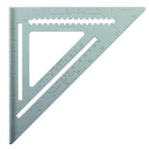 Rafter Square, Size, 7" x 12", Blade Material, Aluminum, Blade Finish, Plain