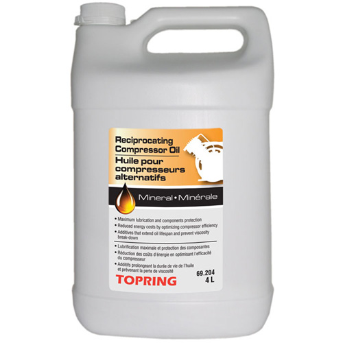 Air Compressor Oil, Format, 4 L, Container Type, Bottle