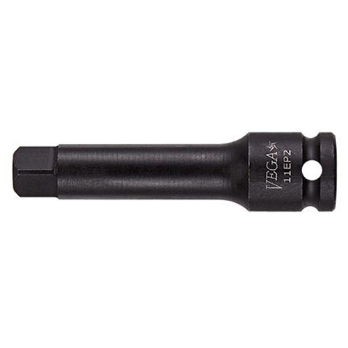 Pin Lock Impact Socket Extension, Drive Size, 1/4", Overall Length, 10", Type, Impact, Male Square Size, 1/4"