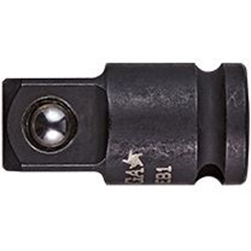 Socket Adapter, Drive Size (Female), 1/4", Socket Size (Male), 3/8", Overall Length, 1", Lock Type, Pin