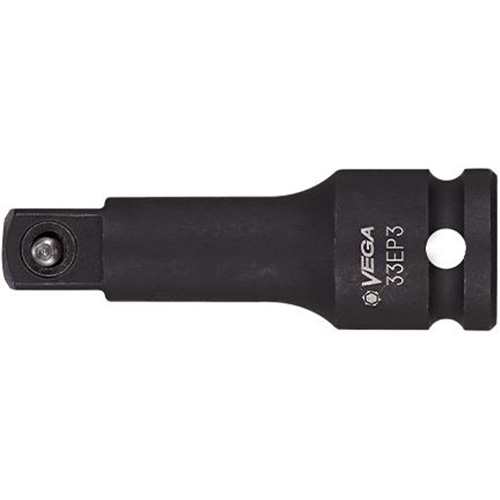 Ball Lock Socket Extension, Drive Size, 1/2", Overall Length, 3", Type, Impact, Male Square Size, 1/2"