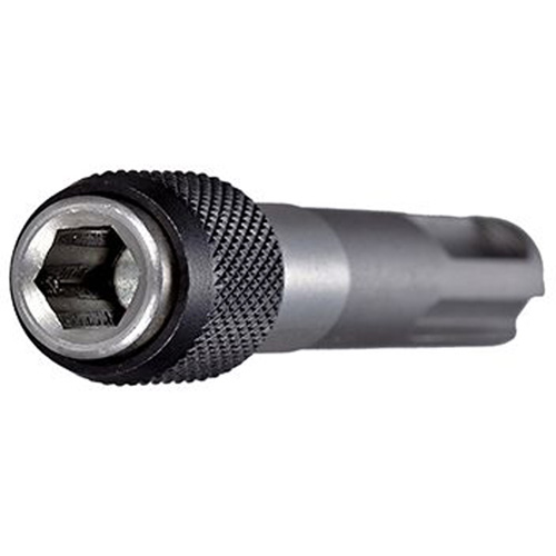 Adapter & Extension, Hex Drive Size, 1/4", Square Male Size, 1/4", Lock Type, Pin, Overall Length, 2", Finish, Gunmetal Grey