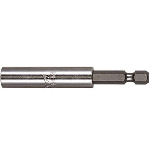 Bit Holder, Drive Size, 1/4" Hex, Opening Size, 1/4", Retention Type, C-Ring/Magnetic, Overall Length, 8", Finish, Stainless & Gunmetal Grey, Diameter, 0.433"