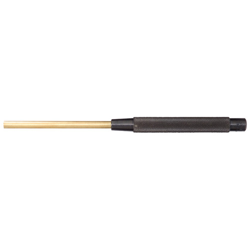 Brass Drive Pin Punch, Point Diameter, 1/4", Overall Length, 8", Body Length, 4-1/2", Drive Pin Section Length, 3-1/2"