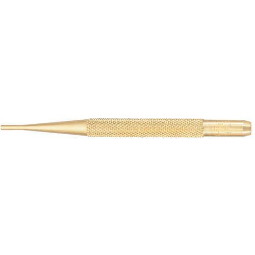 Brass Drive Pin Punch, Point Diameter, 3/32", Overall Length, 4"