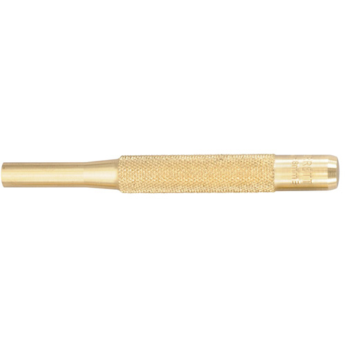 Brass Drive Pin Punch, Point Diameter, 5/16", Overall Length, 4"