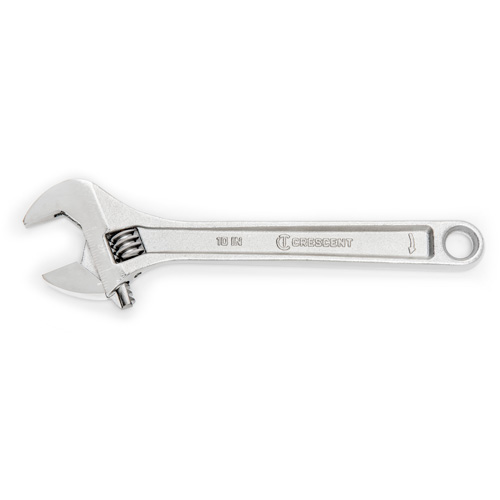 Adjustable Wrench - Boxed, Length, 10", Max. Jaw Width, 1-5/16"/34 mm, Finish, Chrome, Handle Type, Plain, Manufacturer's Warranty, Full Lifetime