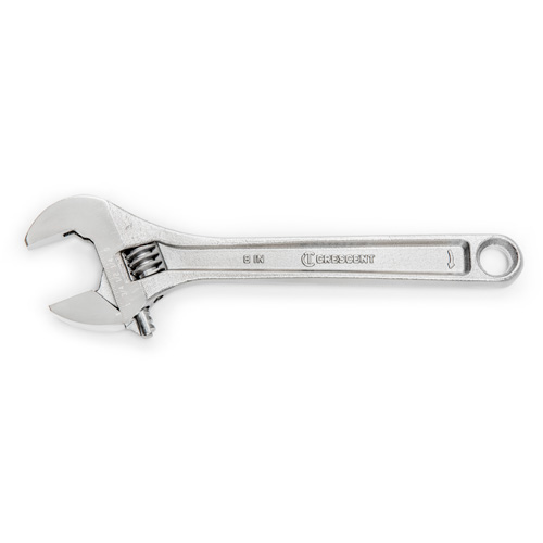 Adjustable Wrench - Bagged, Length, 8", Max. Jaw Width, 1-1/8"/29 mm, Finish, Chrome, Handle Type, Plain, Manufacturer's Warranty, Full Lifetime