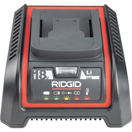 2.5 Ah & 5.0 Ah Battery Charger, Voltage, 120 V, Charging Time, 39 min./82 min., Battery Type, Lithium-Ion, Weight, 1.6 lbs., 2.5 Ah Battery Charge Time, 39 Minutes