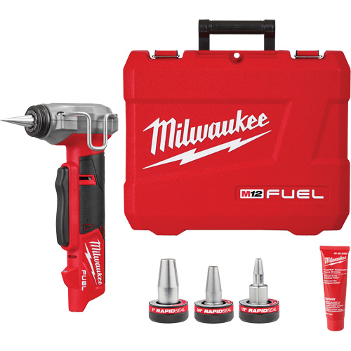 M12 Fuel? ProPex? Expander Kit with 1/2"-1" Rapid Seal? ProPex? Expander Heads, Tube Capacity, 3/8" - 1", Manual or Power Driven, Power Driven, Weight, 4.5 lbs., Manufacturer's Warranty, 5 Years Limited