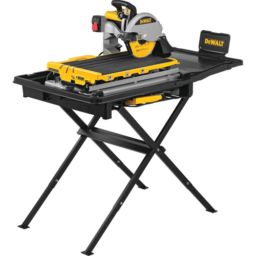 High Capacity Wet Tile Saw, Overall Width, 10", Overall Length, 31", Overall Height, 21", No Load Speed, 4200 RPM, Amperage, 15 A, Bevel Capacity, 45ø