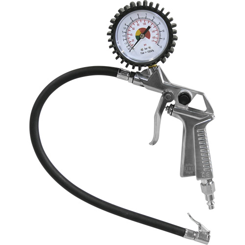 Tire Inflation Gun with Pressure Gauge, Material, Steel
