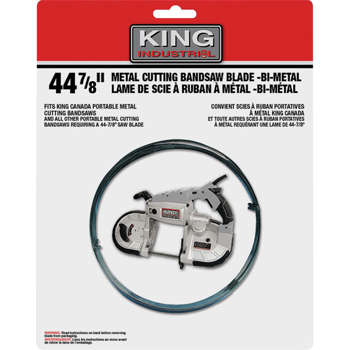 Band Saw Blade, Length, 44-7/8", Width, 1/2", Thickness, 0.02", TPI, 14-18