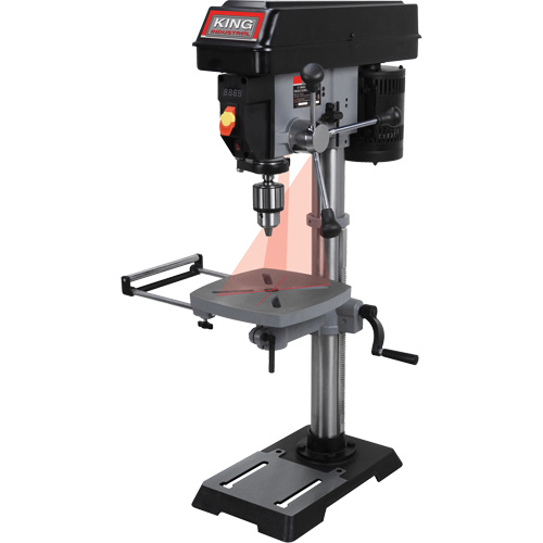 Variable Speed Drill Press, Swing, 12", Chuck Size, 5/8", No Load Speed, 3200 RPM, Table Dimensions, 16-1/4" W x 9-1/2" H, Spindle Taper, MT #2, Table T-Slots, 9/16"