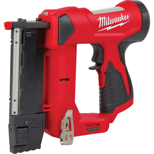 M12? 23 Gauge Pin Nailer (Tool Only), Voltage, 12 V, Battery Type, Lithium-Ion, Magazine Capacity, 120 Pin Nails, Pin Length, 1/2" - 1-3/8"
