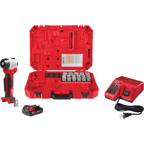 M18? Cable Stripper Kit with 17 Cu THHN/XHHW Bushings, Voltage, 18 V, Battery Type, Lithium-Ion, Cable Capacity, 1/0 - 750 MCM Cu & Al THHN/XHHW