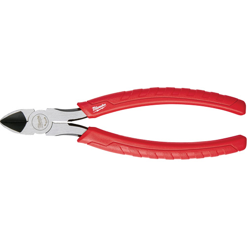 Comfort Grip Diagonal Cutting Pliers, Overall Length, 8", Knife Length, 0.88", Jaw Length, 0.96"