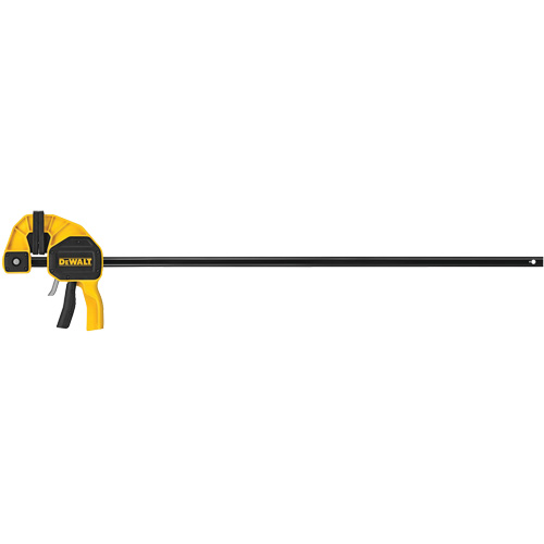Extra-Large Trigger Clamp, Clamping Capacity, 36" (914 mm), Throat Depth, 3-3/4" (95 mm), Clamping Force, 600 lbs., Manufacturer's Warranty, Guaranteed Tough? 3 Years Limited, Weight, 3.86 lbs.