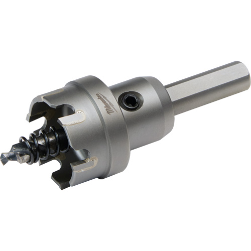 One-Piece Carbide Hole Cutters, Bit Size, 1-1/8", Depth of Cut, 3/16"