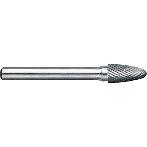 Drillco? Magnum Double Cut Solid Carbide Burr, Trade No., SG-1, Head Diameter, 1/4", Shank Size, 1/4", Depth of Cut, 5/8"