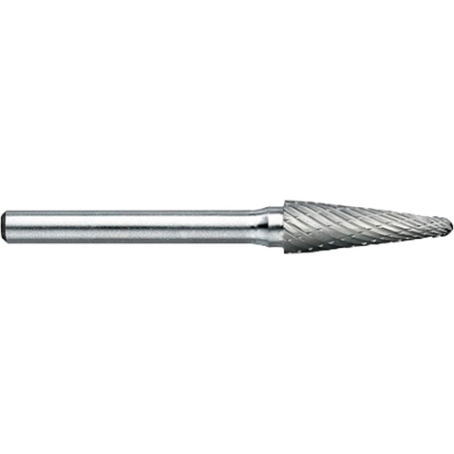Drillco? Magnum Double Cut Solid Carbide Burr, Trade No., SL-4, Head Diameter, 1/2", Shank Size, 1/4", Depth of Cut, 1-1/8"
