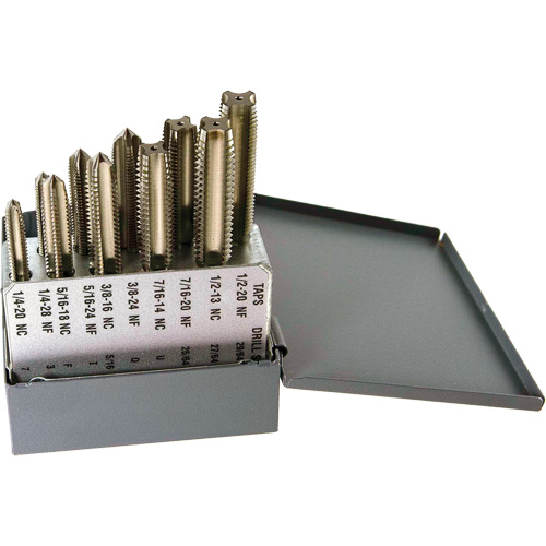 Drillco? Tap Set, No. of Pieces, 10, Finish, Bright