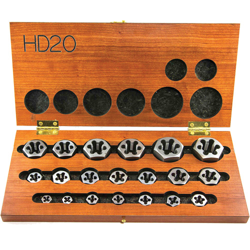 Drillco? Hex Threading Die Set, No. of Pieces, 20