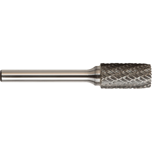 Drillco? Double Cut Cylindrical Burr, Trade No., SB-12, Finish, Bright