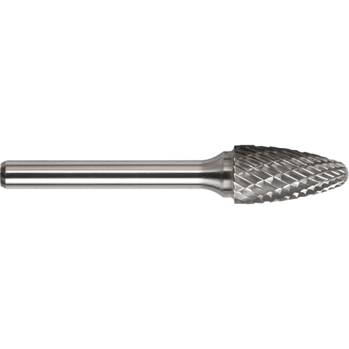 Drillco? Single Cut Ballnose Tree Burr, Trade No., SF-12, Finish, Bright