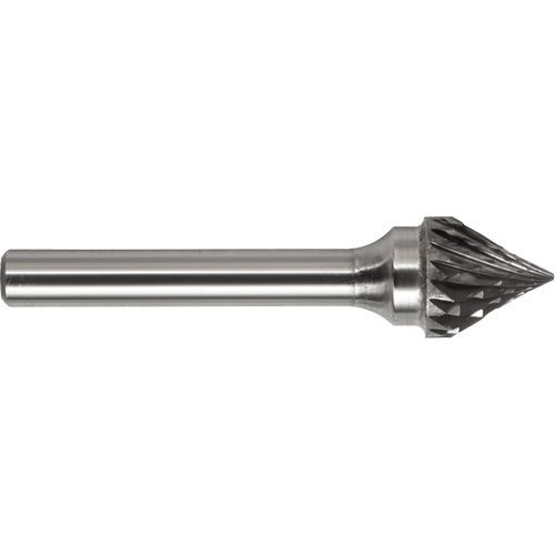 Drillco? Double Cut 60ø Cone Burr, Trade No., SJ-1, Finish, Bright