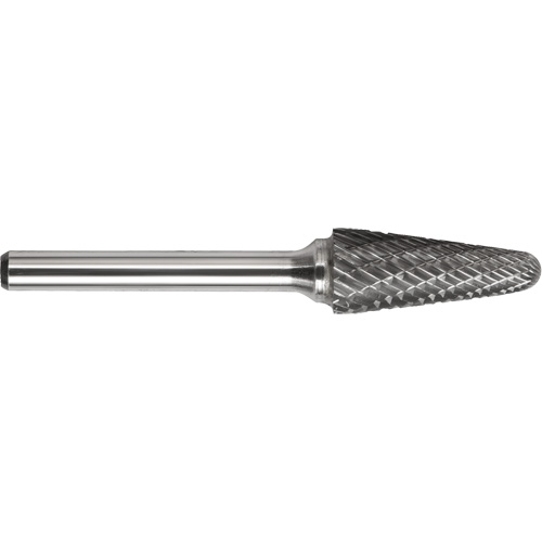 Drillco? Double Cut Ballnose Cone Burr, Trade No., SL-7, Finish, Bright