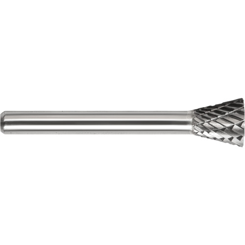 Drillco? Double Cut Inverted Cone Burr, Trade No., SN-4, Finish, Bright