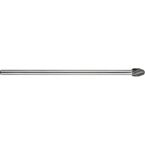 Drillco? Double Cut Ballnose Tree Burr, Trade No., SE-1L6, Finish, Bright