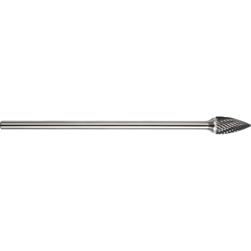 Drillco? Single Cut Flame Shaped Burr, Trade No., SG-1L6, Finish, Bright