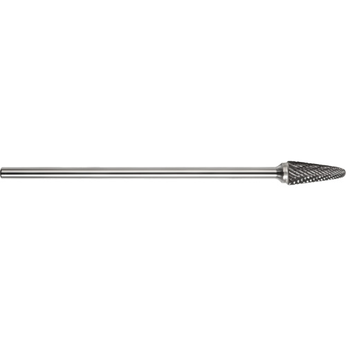 Drillco? Single Cut Ballnose Cylinder Burr, Trade No., SL-3L6, Finish, Bright