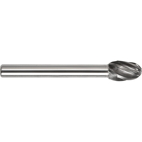 Drillco? Aluminum Cut Ballnose Cone Burr, Trade No., SE-3NF, Finish, Bright