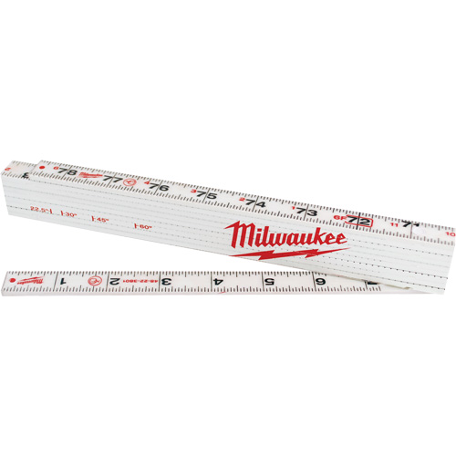 Folding Rule, Length, 78", Width, 1-3/8", Graduations, 1/16", Material, Composite