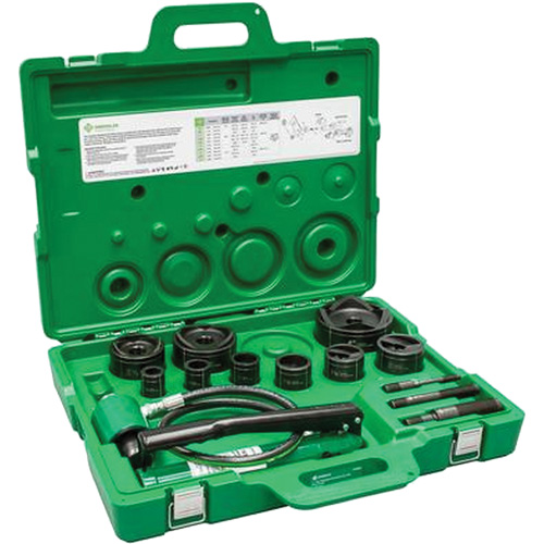 Slug-Buster Hydraulic KO Kit Hand Pump, Punch Capacity, Up to 3", Output Force, 11 tons, Power Source, Pneumatic