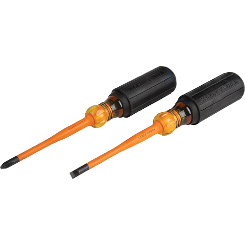 Slim-Tip Insulated Screwdriver Set, Voltage Rating, 1000 V, No. of Pieces, 2