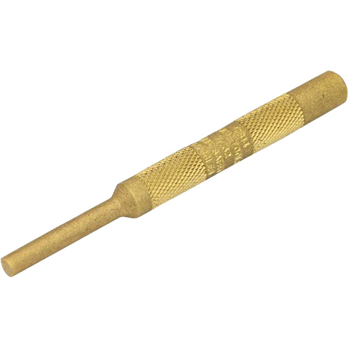 Brass Pin Punch, Point Diameter, 7/32", Overall Length, 4"