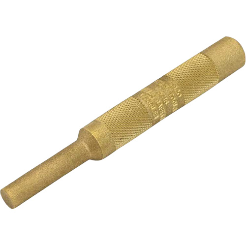 Brass Pin Punch, Point Diameter, 5/16", Overall Length, 4"